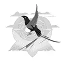 Itachi from naruto with crows tattoo design idea