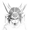 Itachi from naruto with crows tattoo design idea