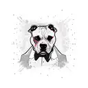 angry pitbull tattoo design idea