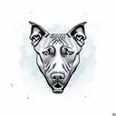 angry pitbull tattoo design idea