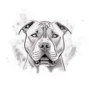 angry pitbull tattoo design idea