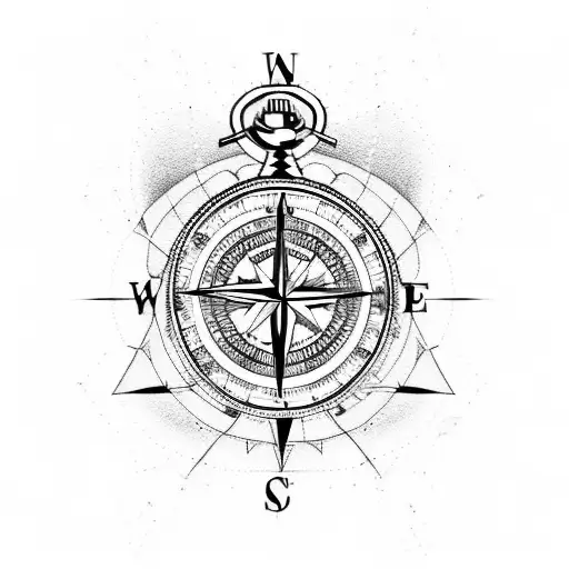 pocket compass outline