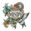 mindy name tattoo tattoo design idea