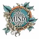 mindy name tattoo tattoo design idea