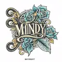 mindy name tattoo tattoo design idea