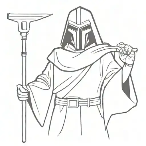 MF DOOM as a Jedi tattoo design idea