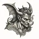 devil eros tattoo design idea