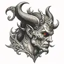 devil eros tattoo design idea