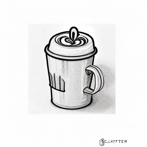 A barista pouring latte art onto a plant tattoo design idea