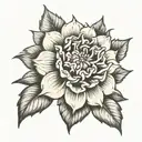 black dahlia flower with let them tattoo design idea