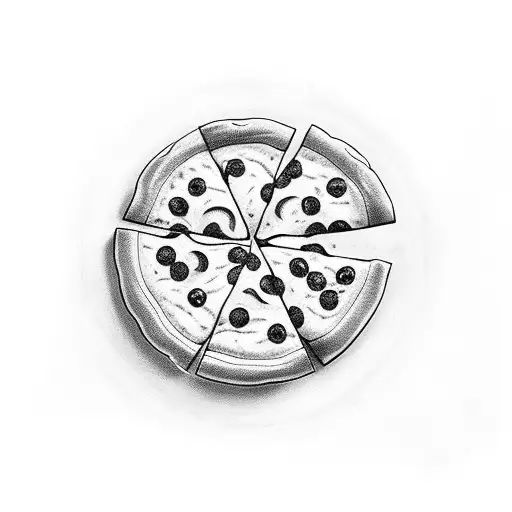 pizza bagel tattoo design idea