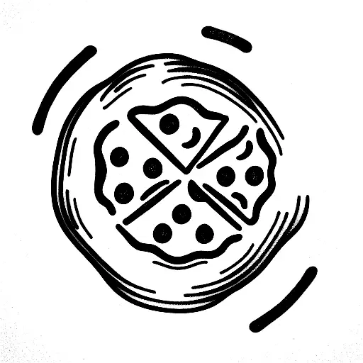 pizza bagel tattoo design idea