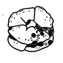 mini pizza bagel bite tattoo design idea