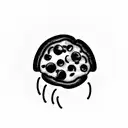mini pizza bagel bite tattoo design idea