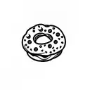 mini pizza bagel bite tattoo design idea