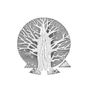 cypress stumps, swamp, tree of life tattoo design idea