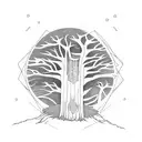 cypress stumps, swamp, tree of life tattoo design idea