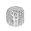 cypress stumps, swamp, tree of life tattoo design idea