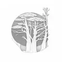 cypress stumps, swamp, tree of life tattoo design idea