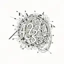 numbers 224 tattoo design idea