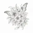 numbers 224 tattoo design idea