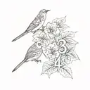 numbers 224 tattoo design idea