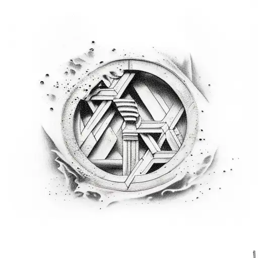  Aron and ark of covenant tattoo design idea