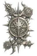 witcher medallion and signs around it tattoo design idea
