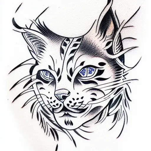 lynx  tattoo design idea
