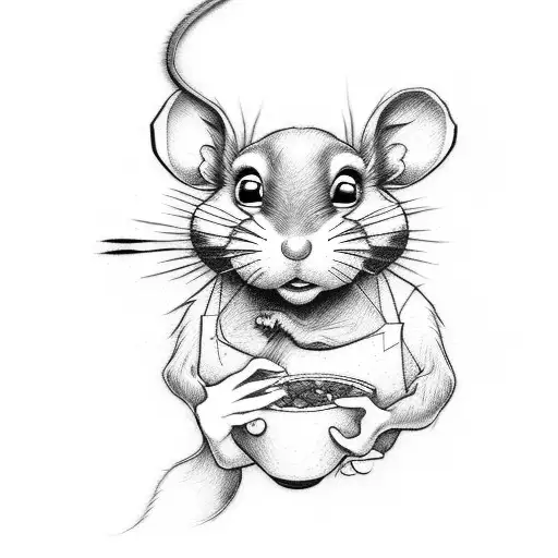 ratatouille bartending  tattoo design idea