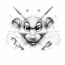ratatouille bartending  tattoo design idea