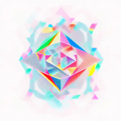 colors trianguls tattoo design idea