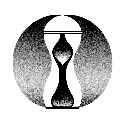 Hourglass simple viking style tattoo design idea