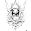 Teeth Bite tattoo design idea