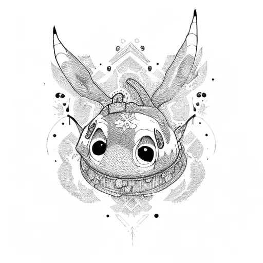 stitch with date tattoo design idea