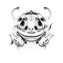 stitch with date tattoo design idea