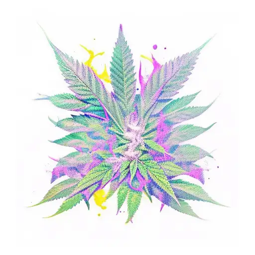 marihuana tattoo design idea