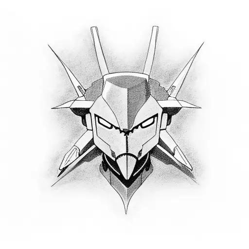 Eva 01 from neon genesis evangelion tattoo design idea