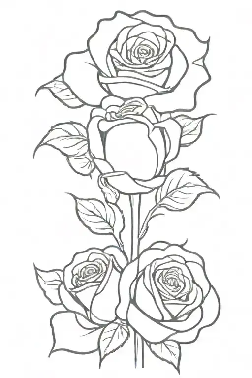 the dark tower with roses flanking from left to right with roses, vines spell i shoot with my mind, i kill with my heart tattoo design idea
