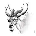 Springbok with Web Ellis trophy tattoo design idea
