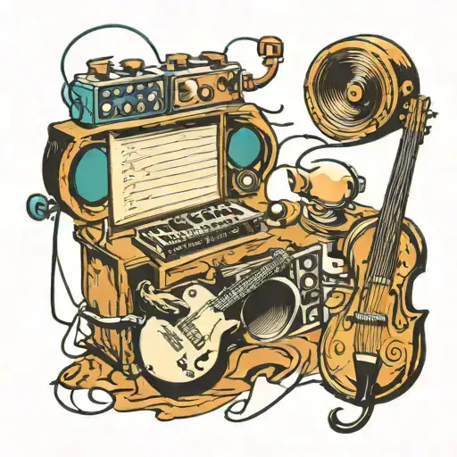 minor and major contents in music tattoo design idea