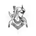Chess queen on left shoulder tattoo design idea