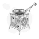 gramophone  tattoo design idea