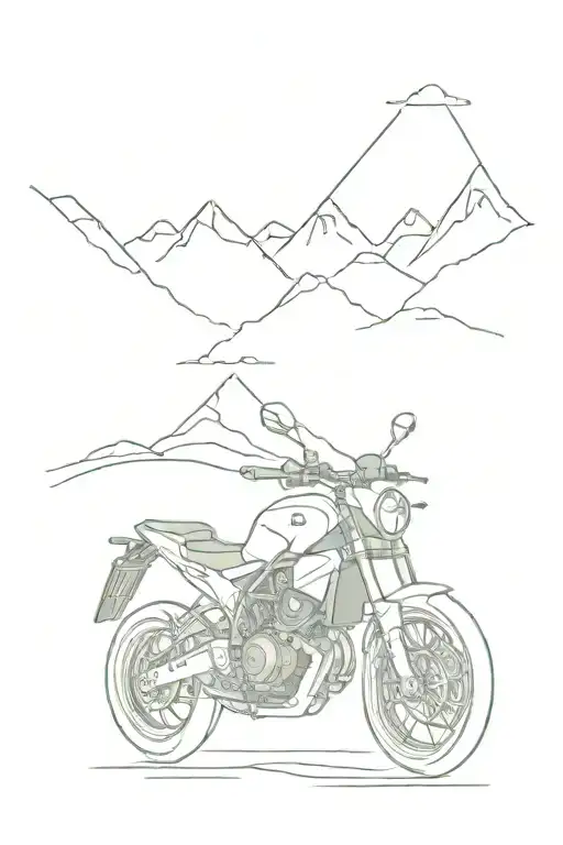 sportbike, mountains, family, adrenaline, dopamine, depression, guns tattoo design idea