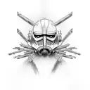 General grievous and forest  tattoo design idea