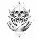 Modern Twist on Michelangelo's Sistine Chapel Fingers tattoo design idea