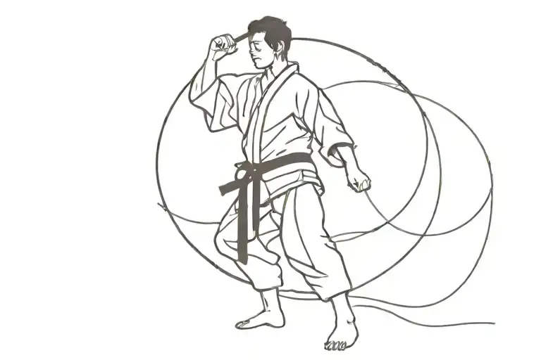 karate black belt tattoo design idea