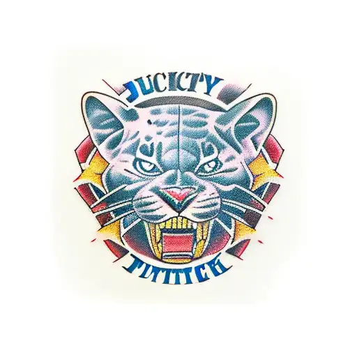 sucky panther putin tattoo design idea