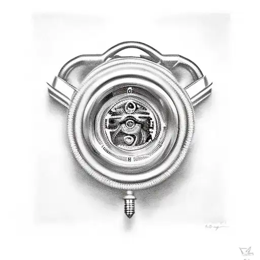 padlock and chain tattoo design idea