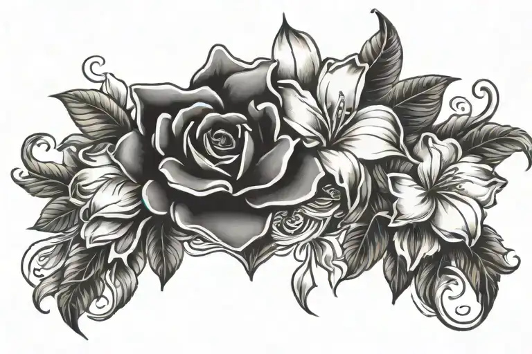 flower  tattoo design idea